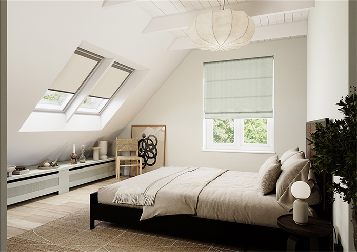 Ravelle Stripe, Breeze Blue - Roman Blind - Image 6